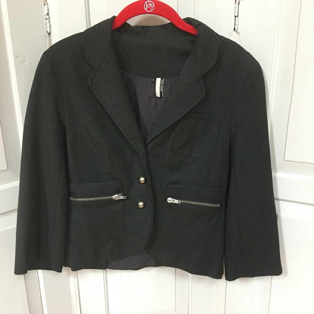 Topshop Gray 3/4 sleeve Blazer/ Jacket